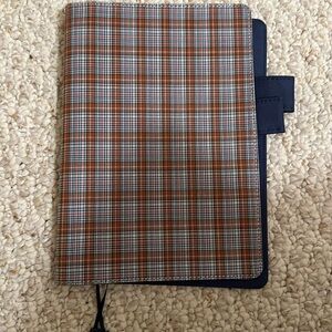 A5 Hobonichi Cousin Cover Fabric - Brownie Plaid Red